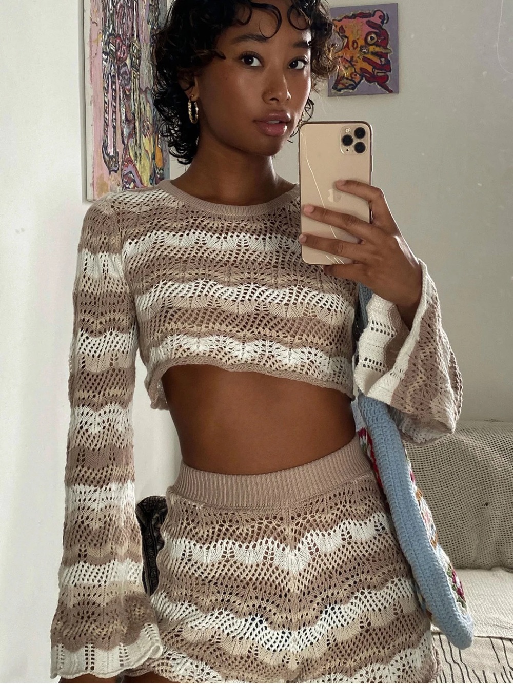 PRINCESS POLLY | Leah Knit Cropped Longsleeve